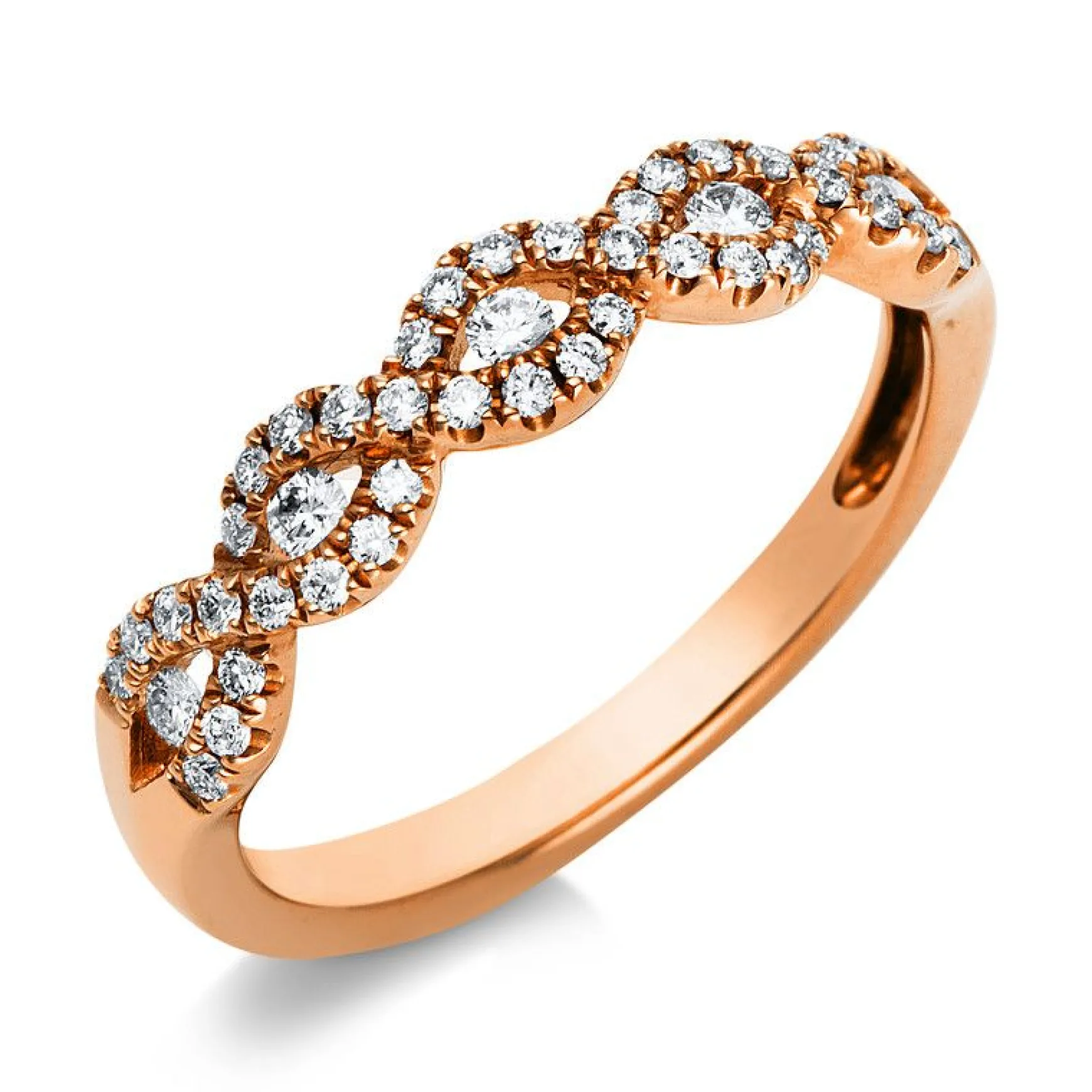 Ring 750/18K Rotgold Diamant 0.29ct.