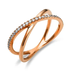 Ring 750/18K Rotgold Diamant 0.17ct.