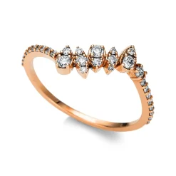 Ring 750/18K Rotgold Diamant 0.32ct.