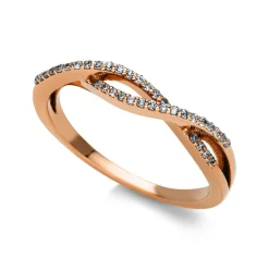 Ring 750/18K Rotgold Diamant 0.13ct.