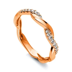 Ring 750/18K Rotgold Diamant 0.14ct.