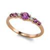 Ring 750/18K Rotgold Diamant 0.05ct. Safir 0.44ct.
