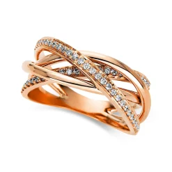 Ring 750/18K Rotgold Diamant 0.32ct.