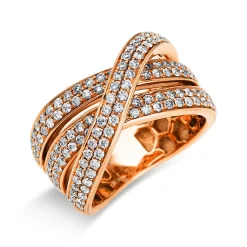 Ring 750/18K Rotgold Diamant 1.14ct.