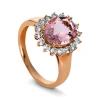 Ring 585/14K Rotgold Diamant 0.56ct. Morganit 2.53ct.