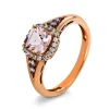 Ring 417/10K Rotgold Diamant 0.21ct. Morganit 0.79ct.