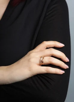 Ring 750/18K Rotgold Diamant 0.32ct.