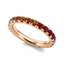 Ring 750/18K Rotgold Safir 2.11ct.