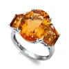 Ring 750/18K Weissgold Citrin 11.6ct.