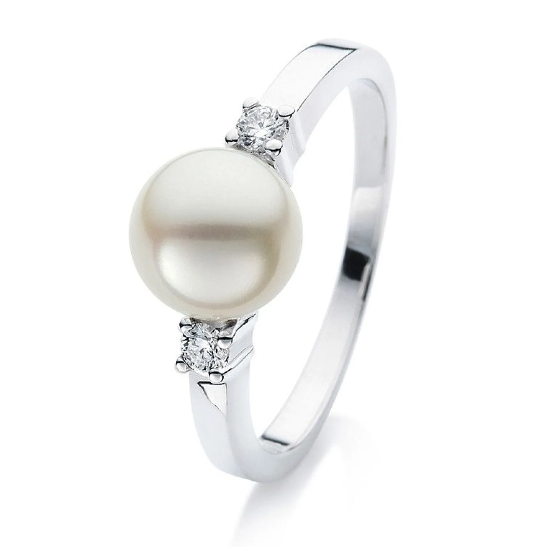 Ring 750/18K Weissgold Diamant 0.1ct.