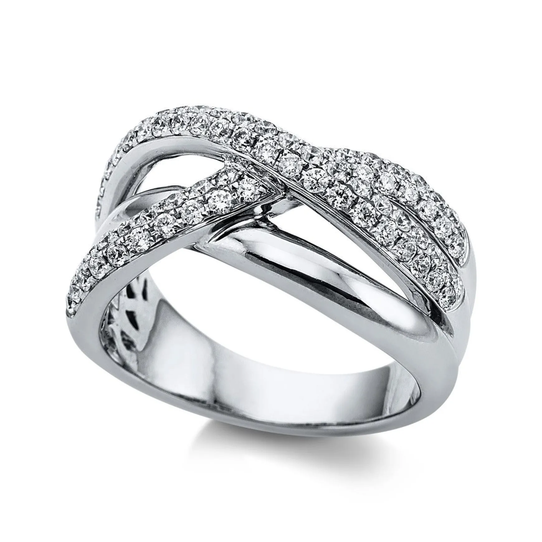 Ring 750/18K Weissgold Diamant 0.82ct.