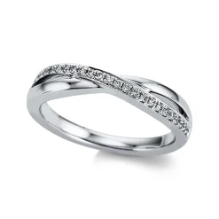 Ring 750/18K Weissgold Diamant 0.12ct.