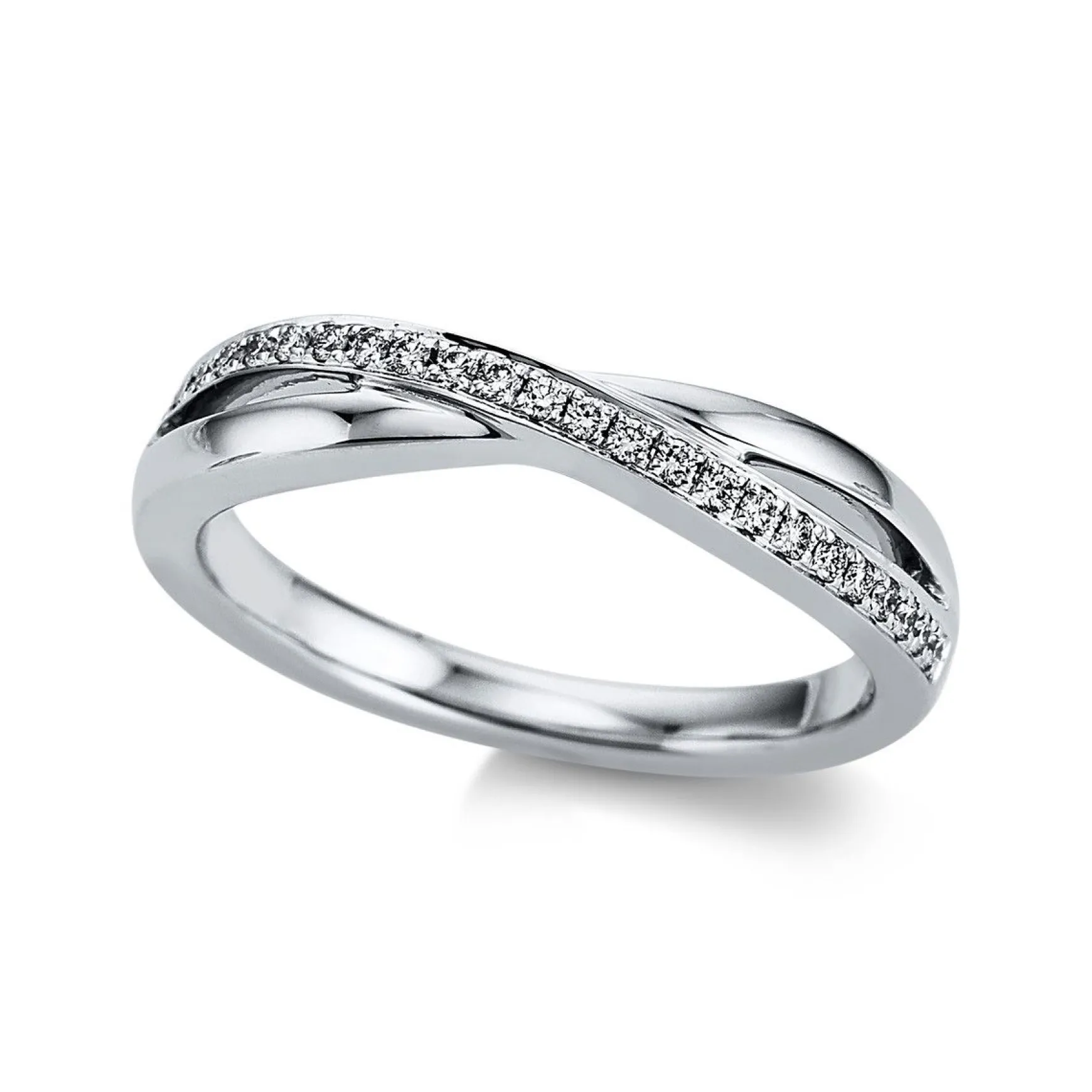 Ring 750/18K Weissgold Diamant 0.12ct.