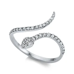 Ring 750/18K Weissgold Diamant 0.34ct.