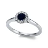 Ring 750/18K Weissgold Diamant 0.15ct. Safir 0.45ct.