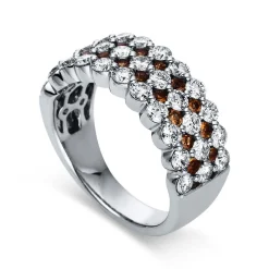 Ring 750/18K Weissgold Diamant 1.65ct. Safir 0.76ct.