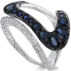 Ring 750/18K Weissgold Diamant 0.33ct. Safir 2.29ct.