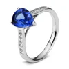 Ring 750/18K Weissgold Diamant 0.31ct. Tansanit 1.84ct.