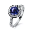 Ring 750/18K Weissgold Diamant 0.41ct. Tansanit 1.48ct.