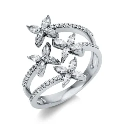 Ring 750/18K Weissgold Diamant 0.76ct.