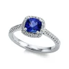 Ring 750/18K Weissgold Diamant 0.27ct. Tansanit 0.95ct.