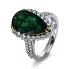 Ring 750/18K Weissgold Diamant 1.07ct. Smaragd 4.19ct.