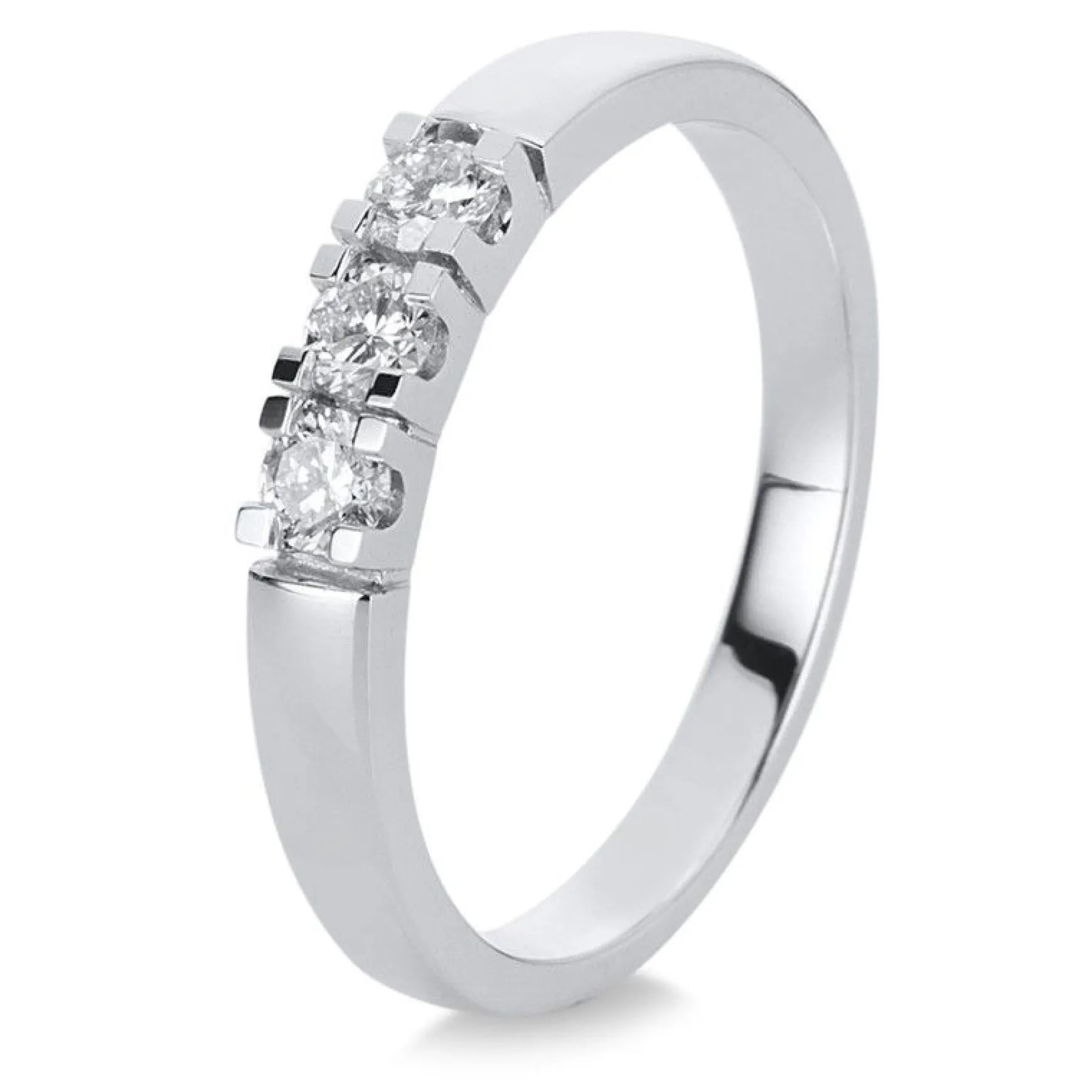 Ring 750/18K Weissgold Diamant 0.28ct.