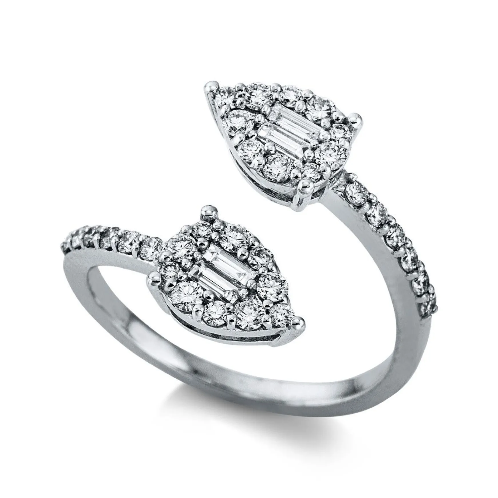 Ring 750/18K Weissgold Diamant 0.52ct.