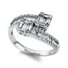Ring 585/14K Weissgold Diamant 0.74ct.