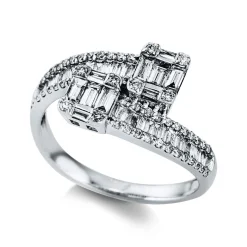 Ring 585/14K Weissgold Diamant 0.74ct.