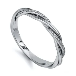 Ring 750/18K Weissgold Diamant 0.07ct.