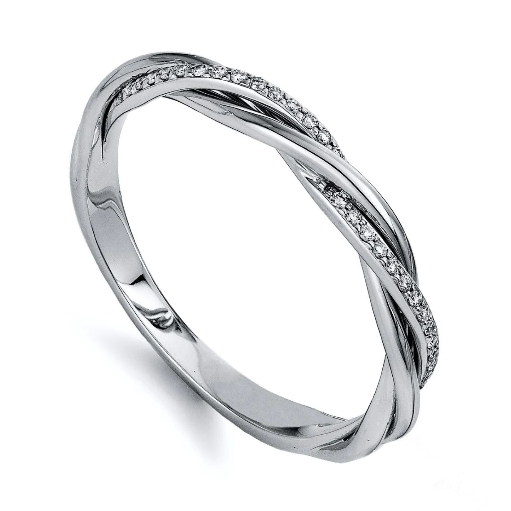 Ring 750/18K Weissgold Diamant 0.07ct.