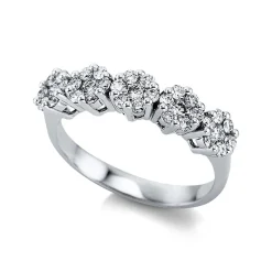 Ring 585/14K Weissgold Diamant 0.9ct.