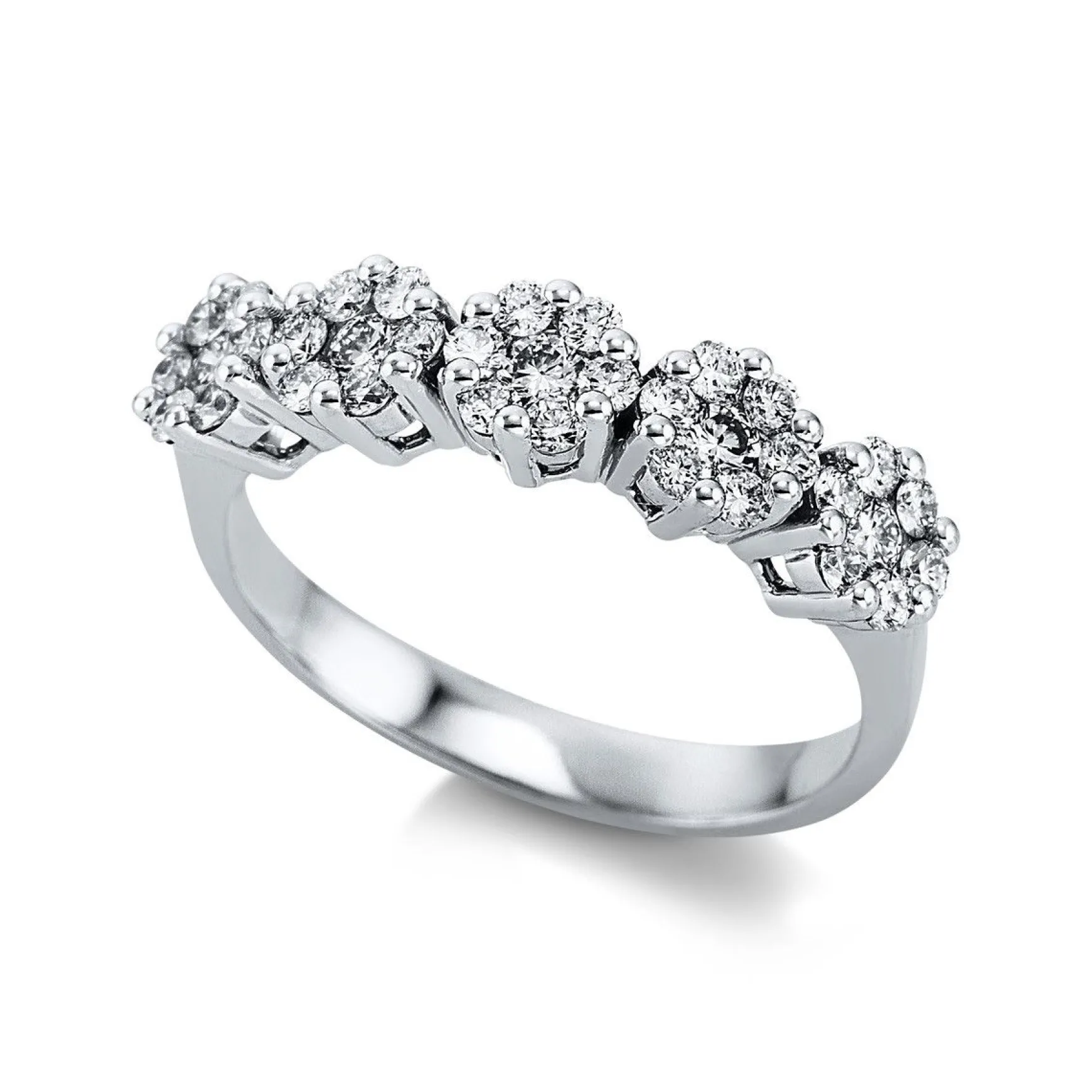 Ring 585/14K Weissgold Diamant 0.9ct.