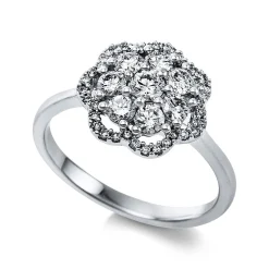 Ring 585/14K Weissgold Diamant 0.77ct.