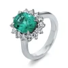 Ring 750/18K Weissgold Diamant 1.09ct. Paraiba 3.05ct.