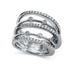 Ring 750/18K Weissgold Diamant 1.11ct.