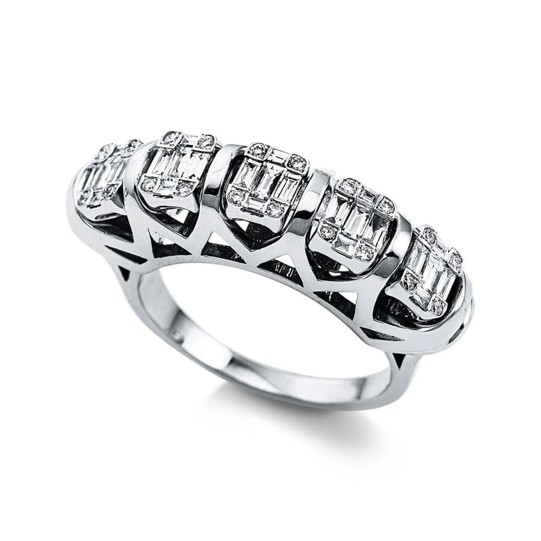 Ring 750/18K Weissgold Diamant 0.6ct.