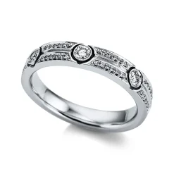Ring 750/18K Weissgold Diamant 0.24ct.