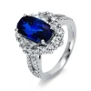 Ring 750/18K Weissgold Diamant 1.77ct. Safir 4.97ct.