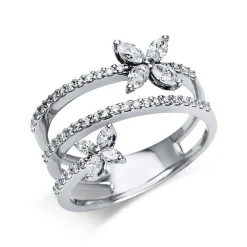 Ring 750/18K Weissgold Diamant 0.76ct.