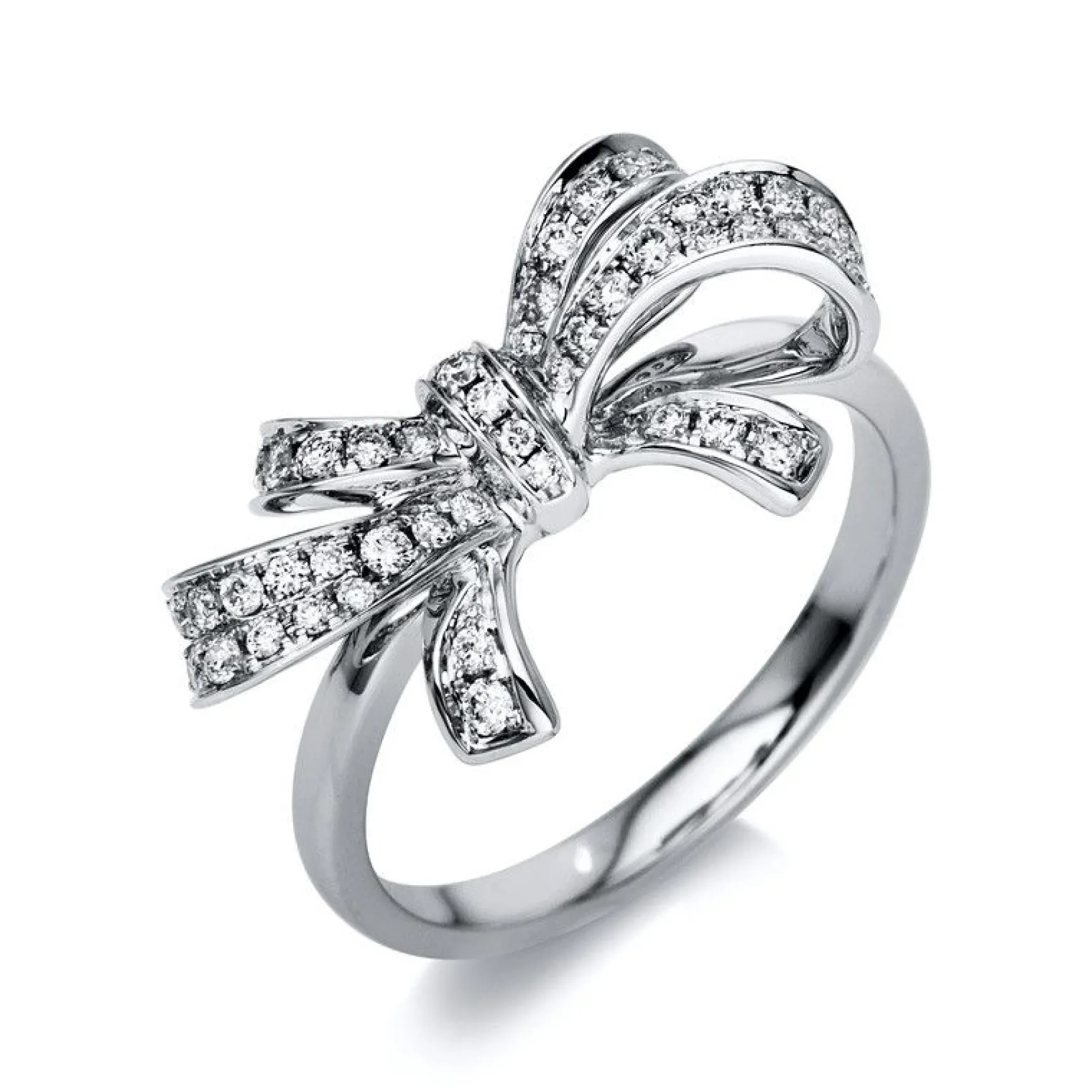 Ring 750/18K Weissgold Diamant 0.4ct.