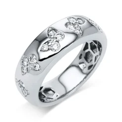 Ring 750/18K Weissgold Diamant 0.41ct.
