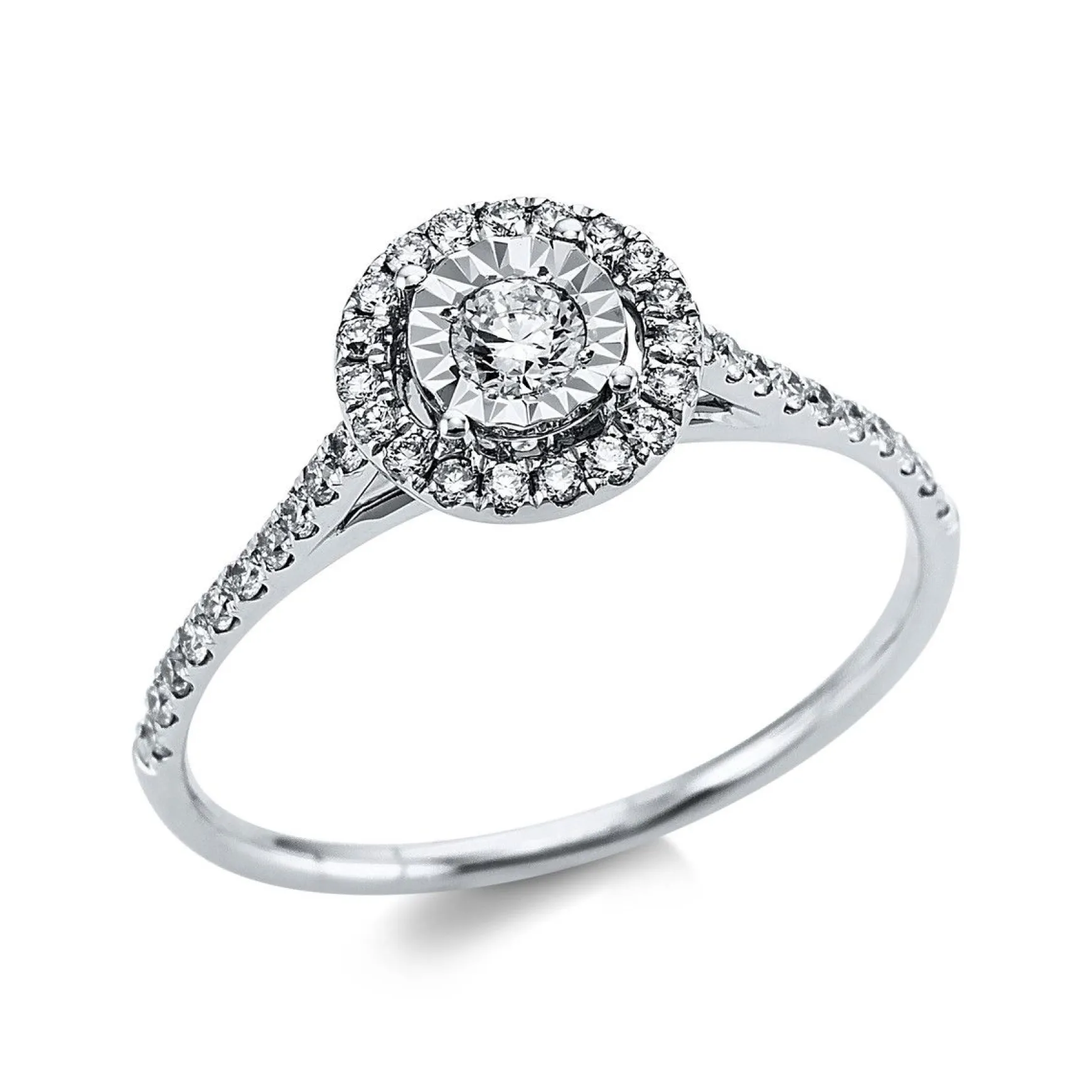 Ring 750/18K Weissgold Diamant 0.3ct.