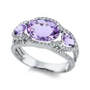 Ring 750/18K Weissgold Diamant 0.39ct. Amethyst 2.65ct.