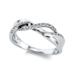 Ring 750/18K Weissgold Diamant 0.14ct.