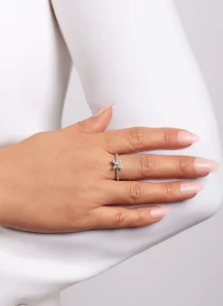 Ring 750/18K Weissgold Diamant 0.46ct.