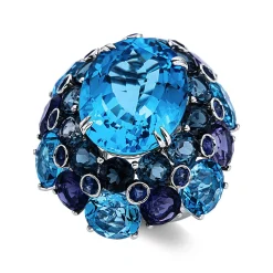 Ring 750/18K Weissgold Topas 53.86ct.