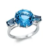 Ring 750/18K Weissgold Topas 8.3ct.