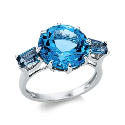 Ring 750/18K Weissgold Topas 8.3ct.